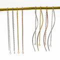 S925 Sterling Silver Jewelry Findings Line Wave With Cross Chain Thread Ear Stud DIY Earrings Accessories