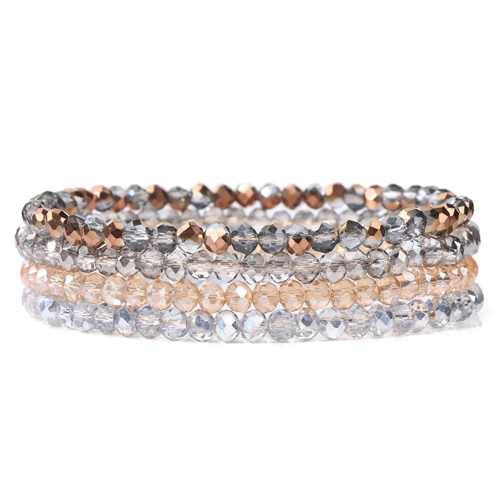 Hot Selling 4pcs/Set Natural Stone Beads Bracelet Fashion Jewelry Bracelet Crystal Natural Stone Beads Women Bracelet