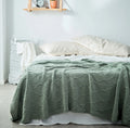 Wholesale100% Cotton  for Home  Decoration Camping Throws for Bed  Knitted Blanket AGS