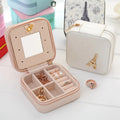 SSeeSY Joyas pink Custom Logo Printed Luxury Velvet Pu Travel Jewelry case Boxes Bags Packaging Gift Box Organizer
