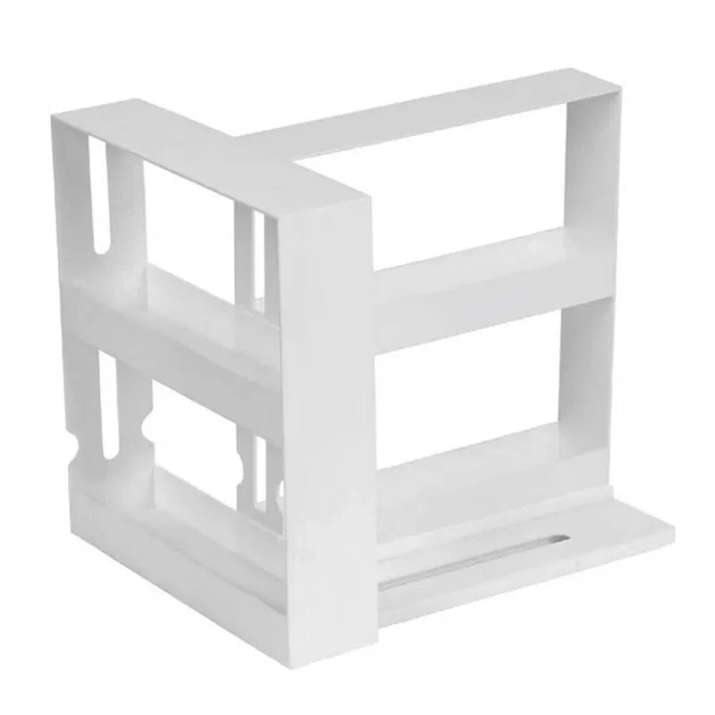 Multi-Function Double Tier PP Plastic Rotating Standing Non-Folding Kitchen Spice Rack Organizer with Eco-Friendly Design