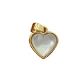 Wholesale Custom Metal MOP Pearl Shell Heart Pendants Charms for Jewelry Making Bracelet Necklace