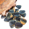 Wholesale Customized Gemstone Blue Tiger Eye Guitar Pick Stones Picks Polish Custom