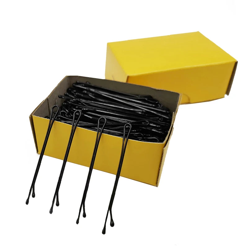 YUNTESI GC140 European & American Style Fixed Multi-Use Bangs Makeup Metal Stainless Black Bend Bulk Side Clip Hair Clips