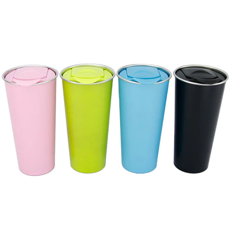 FX Factory Brief 304 Double Wall Stainless Steel Coffee Mug Portable Beer Cup Party Drinking Water Bottle Coffee Tumbler