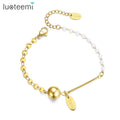 SP-LAM Bead Jewelry Trendy Beaded Stainless Steel Round Adjustable Woman Charm Bracelet MegaBDM