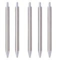Custom Slim 1.0mm New Metal Click Gel Pen Fashionable Stainless Steel Ballpoint Pens with Smooth Straight Writing