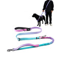 Adjustable Luxury Bungee Dog Leash Reflective Strip Hands-Free Zinc Alloy Locking Clasp Wear-Resistant Nylon Dog Leash Extension MegaBDM