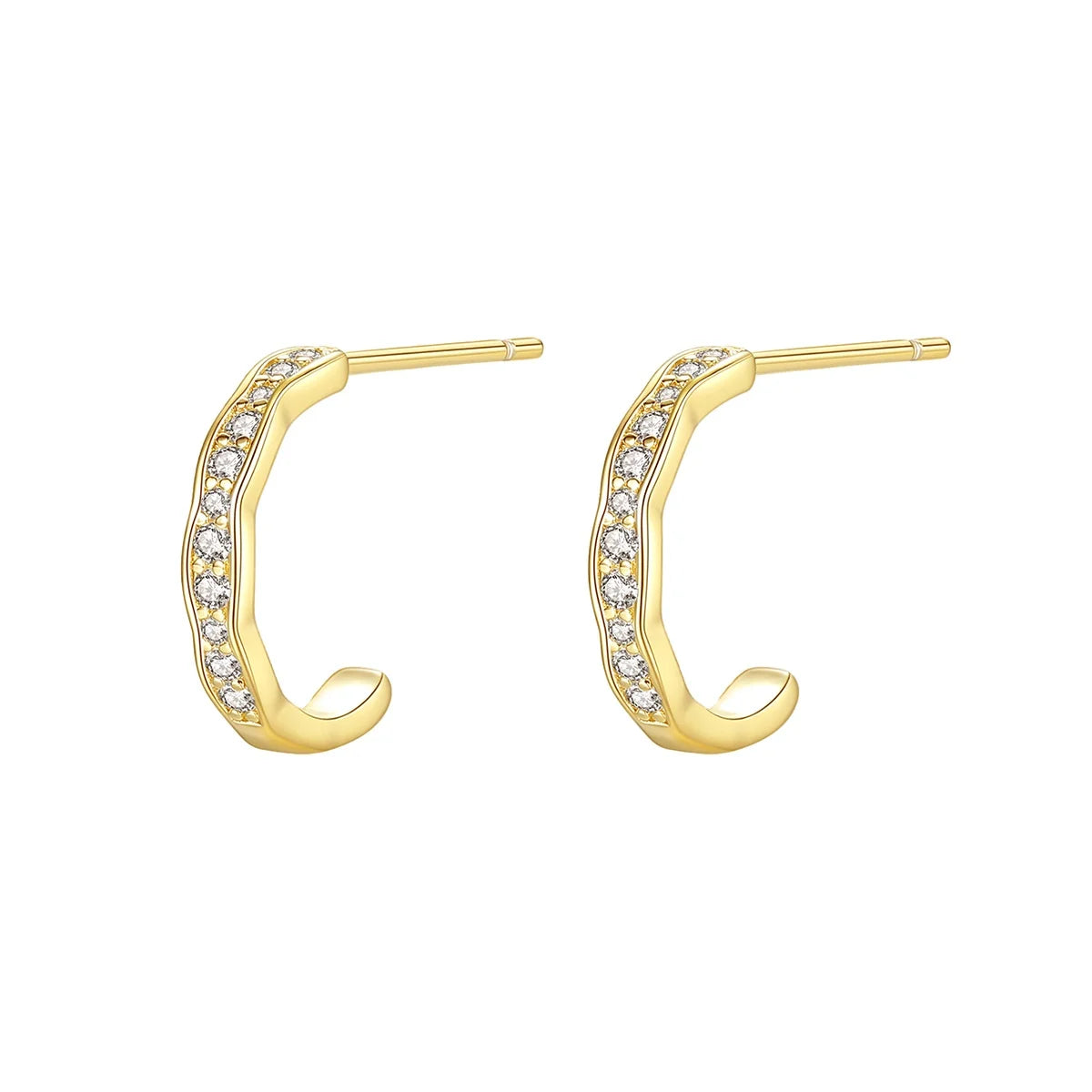 CZCITY Genuine Hoops 925 Sterling Earings for Women 2021 Women Fashion Jewelry Silver Hoop Earrings
