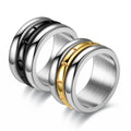 Popular Men's and Women's Titanium Steel Ring Watch Classic Rotating Wide Jewelry Gift Personalized Exaggerated Style