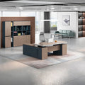 Modern Wooden Design 1.6m/1.8m/2m Executive Office Desk Revolving Wall Mount Panel File Drawer 3-Year Warranty Home Office