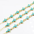 BMZ 2025 Good Quality New Adjustable Oil Plating Gold Cross Bracelet