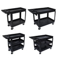 Heavy Duty Plastic Tooling Service Trolley 2/3 Layers Industrial Storage Cart with Wheels  for Bathroom Rack Storage