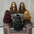 12-28 Inches Super Double Drawn 13X4 Full Frontal Lace Wig100% Virgin Cuticle Aligned WigBrazilian Human Hair Front Wig