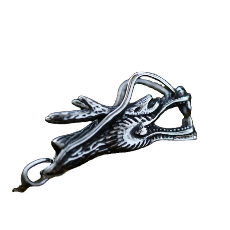 SS8-631P Steel Soldier Stainless Steel Mysterious Oriental Dragon Charm Pendant Jewelry