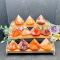Hot Sale Healing Crystal Energy Red Fire Quartz Hematoid Diamond Shapes for Gift