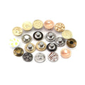 Metal Buttons Antique Silver and Bronze Color for Sewing DIY Crafts Sewing Decorations Mixed Vintage Style Flower Round Buttons