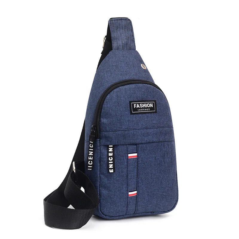 Custom Men's Messenger Bag Shoulder Oxford Chest Bags Crossbody Casual Man USB Charging Multifunction Handbag