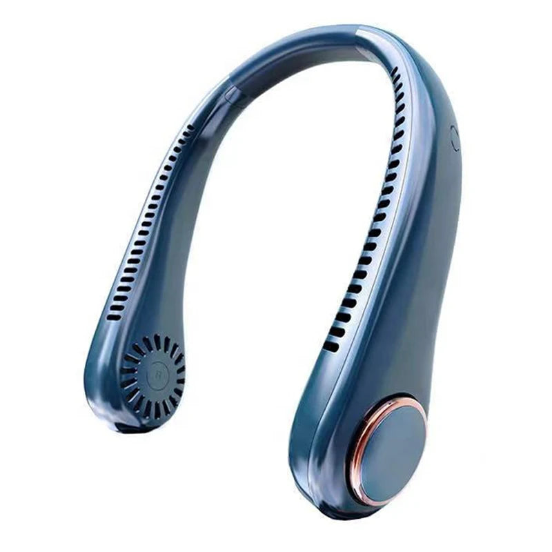 Usb Wearable Cooling Mini Personal Necklace Rechargeable Neckband Bladeless Hanging Potable Neck Fan
