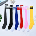 Wholesale Extra Long Cotton Tube Over Knee Socks Women Casual Striped Print Design Custom Logo Daily Usage Girl Thigh High Socks