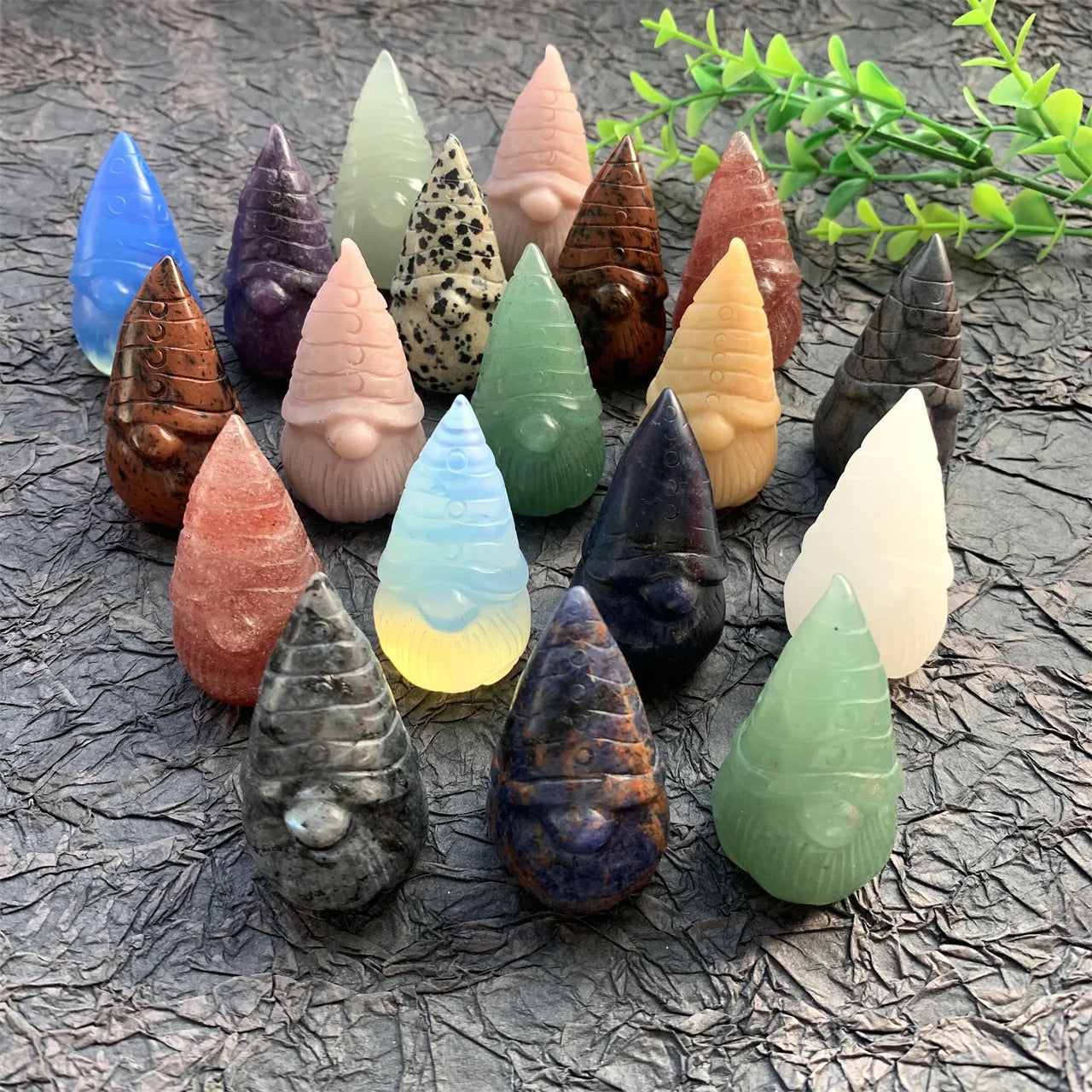 Natural Crystal Dwarf Polished Dream Amethyst Sculpture Strawberry Quartz Pink Opal Gnomes