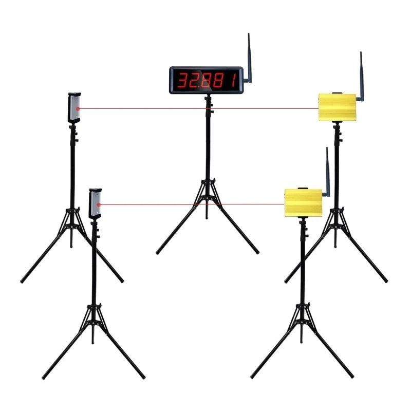 GANXIN Infrared Laser Sensor Induction Timing System Wireless Sprints Timer for Speed Track and Field Running Sports Motorcycle