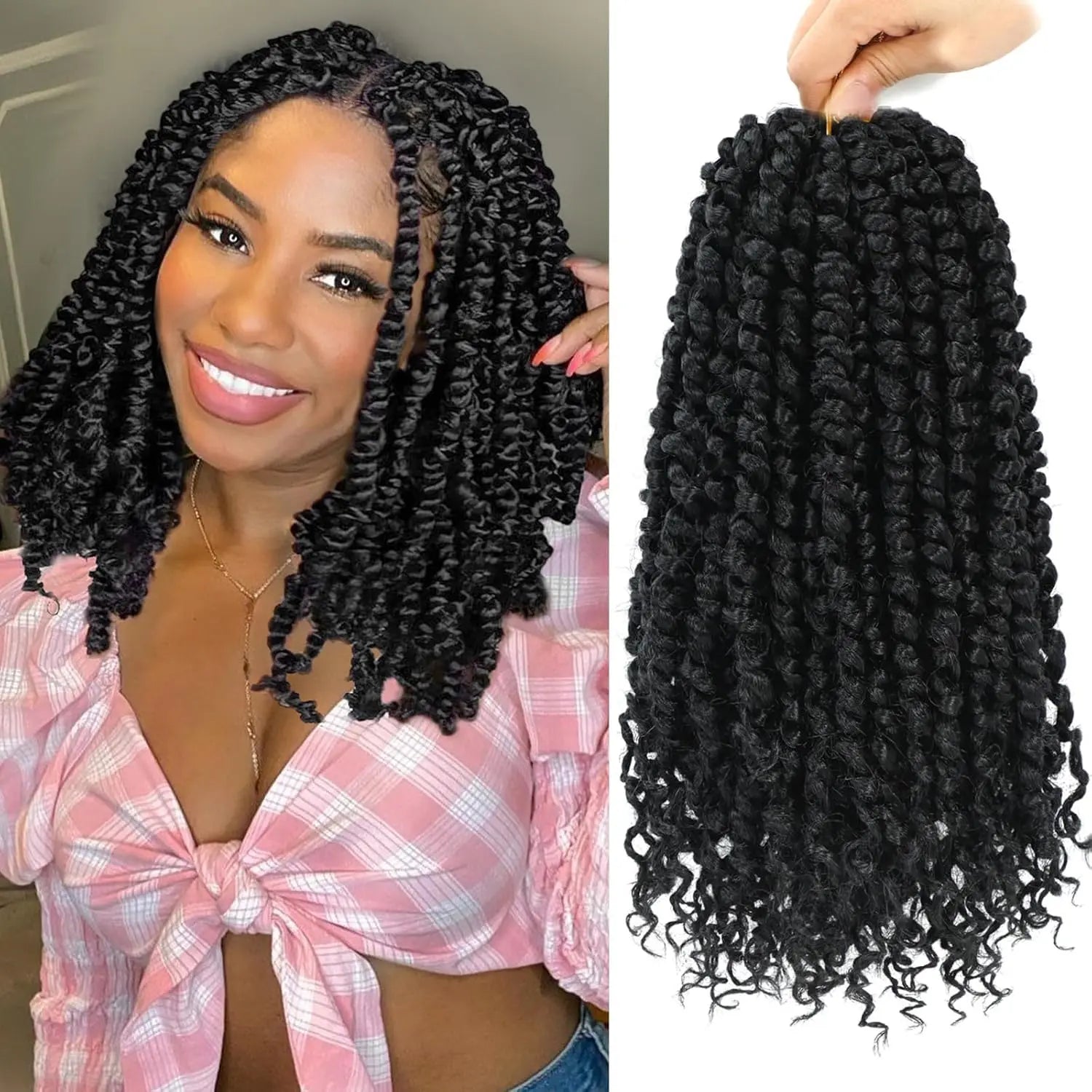 Crochet Hair Synthetic Braiding Pre-looped Crochet Braids Dreadlocks Hair Extension Pre Passion Twist