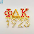 Greek Sorority Rhinestone Phi Delta Kappa Brooch Alloy 1923 Lapel Pin for Fraternity &Sisterhood