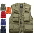 Spring Sports Mens Fishing Multi-pocket Vest Quick-Drying Photography Waistcoat Male Travel Work Outdoor Vest