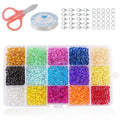 Glass Seed Beads Small Craft Beads Small Beads for DIY Bracelet Necklaces Crafting Jewelry Making Supplies with 3 mm Clear