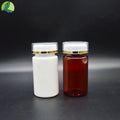 Supply Medicine Packaging Bottle 80ml Plastic Health Product Bottle White Amber Solid Pet Capsule Medicine Bottle