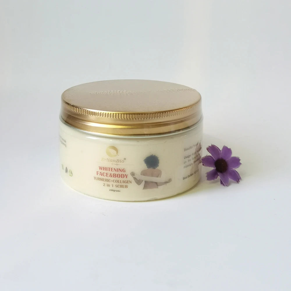 100% Organic Herbal Extract Papaya Extract Coconut 200 Gram Private Label Best Whitening Body Scrub