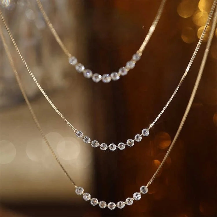 Ruyi Laser Holed Rose Cut Round 0.45ctw Stock Necklace VVS Lab Grown Real Diamond Necklace