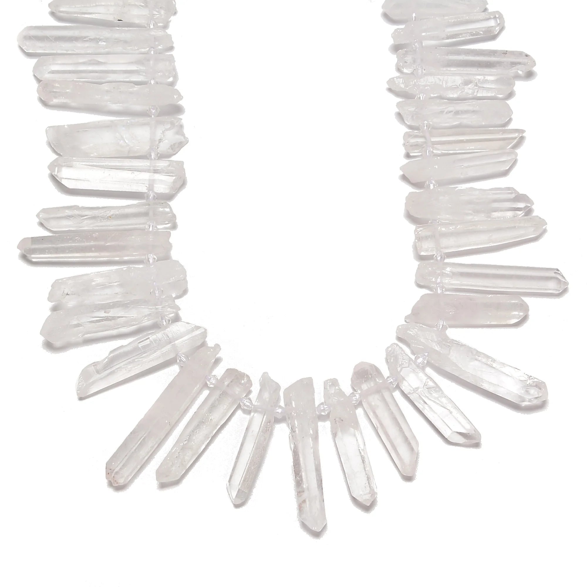 Clear Quartz Top Drilled Smooth Graduated Stick Points Size 25-33mm 30-35mm 35-40mm for Jewelry Making