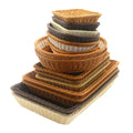Customized Rattan Snack Storage Basket Woven Plastic Display Display Basket for Storing Bread Vegetables and Fruits
