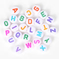 7x4mm Mix Letter Acrylic Beads Number Star Round Flat Alphabet Spacer Beads for Jewelry Making Handmade Diy Bracelet Accessories