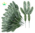 Green Artificial Pine Needles Garland Plastic Christmas Picks Wreath Decor Decorative Plants for Home Garden Holiday Decor