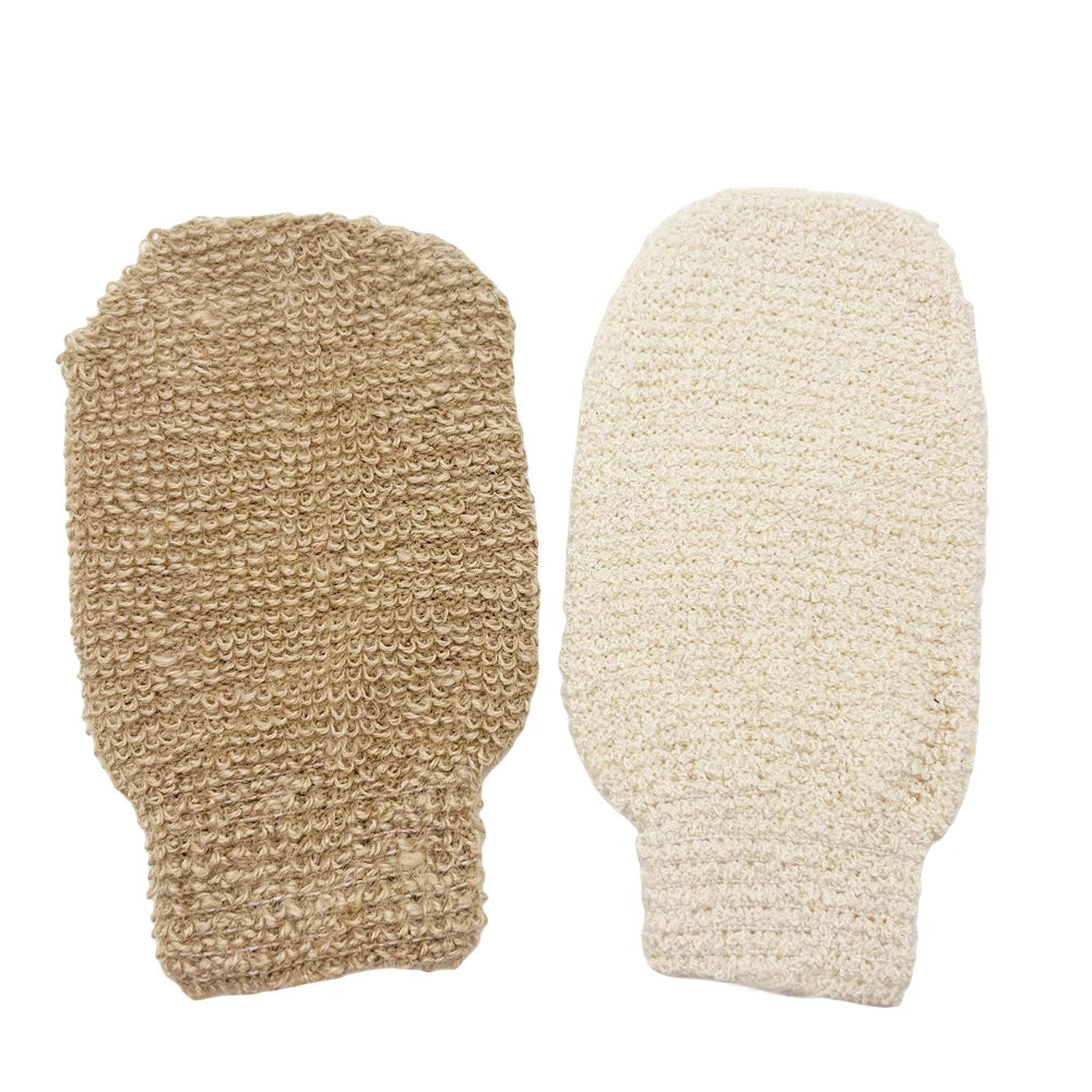 Jute Bath Towel Scrub Glove Skin Exfoliating Beauty Body Cleaning Massage Mitt Comfortable Skin-friendly Bathroom Supplies