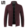 Liu Ming Cheap Wholesale Autumn Winter Trending Men Clothing Casual Stand Collar Jacket Coats Knitted Cardigan Sweater