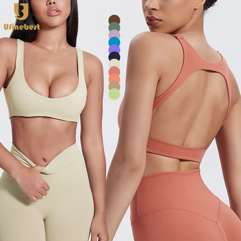 High Quality Custom Logo Running Sport Bra Top Cross Back Sportswear Women Gym Fitness Wear Yoga Tops Sports Bra