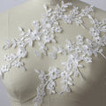 Multicolor Exquisite DIY Lace Mirror Flower Applique for Wedding Hair Accessories New Bags Usage