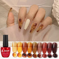VERONNI 10ml Autumn Gel Nail Polish in Tortoiseshell Amber UV Gel Polish for DIY Nail Art