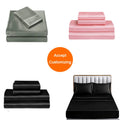 2023 Hot Sale 3pcs Silk Satin Bed Sheets  Ultra Soft Silk Satin Sheet Set