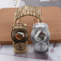 Handmade European Style Wire Wrapped Bracelet for Women Bohemian Style Hollow Inlaid Faux Diamond Fashion Bangle