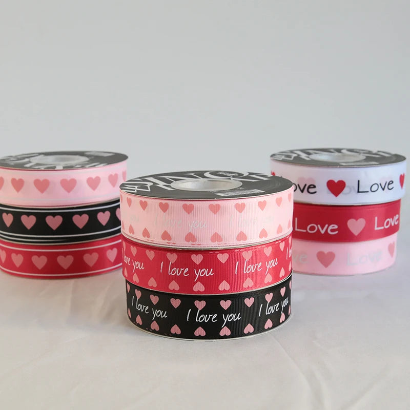 New Style Valentine's Day Love Ribbon Gift Gift Flower Packaging Ribbon Cake Decoration Flower Bundle Ribbon