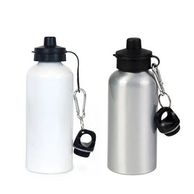 600ml White Sublimation Aluminium Water Bottle Direct Drinking Sports Cups with Two Tops Metal Blanks