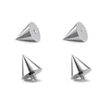 G23 Titanium Ear Stud 14G 16G Spike Top M0.9/1.2MM Thread Studs Body Jewelry Accessoris