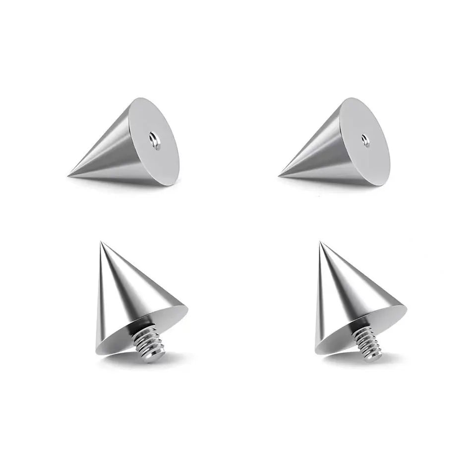 G23 Titanium Ear Stud 14G 16G Spike Top M0.9/1.2MM Thread Studs Body Jewelry Accessoris