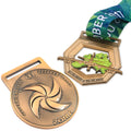 Manufacture Custom Football Gold 3D Medals Race Running Swimming Metal Marathon Sports Medal With Ribbon Medals for Runners