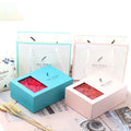 Rose Gifts Boxes Wholesale Jewelry Storage Box With Window Luxury Artificial Flower Valentines Gift Boxes